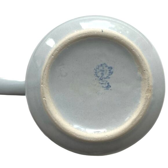 Tulowice Pale Blue Gray Vintage Stoneware Pitcher, Poland, Creamer, Serveware - Picture 6 of 10